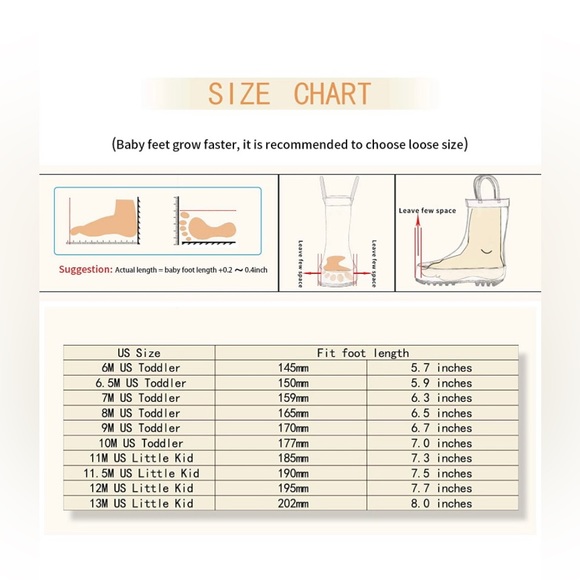 Adamumu toddler rain boots new no box - Picture 5 of 5